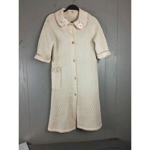 VINTAGE Bel-Aire Stylecraft 50s Quilted Robe‎ Womens House Coat Embroidered USA